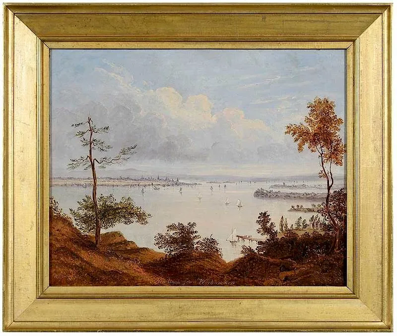 William Henry Bartlett, New York from Weehawken, New Jersey, 1846, oil on canvas