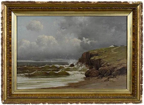 Coastal Landscape by Charles Grant Davidson, oil on canvas, sold May 2019
