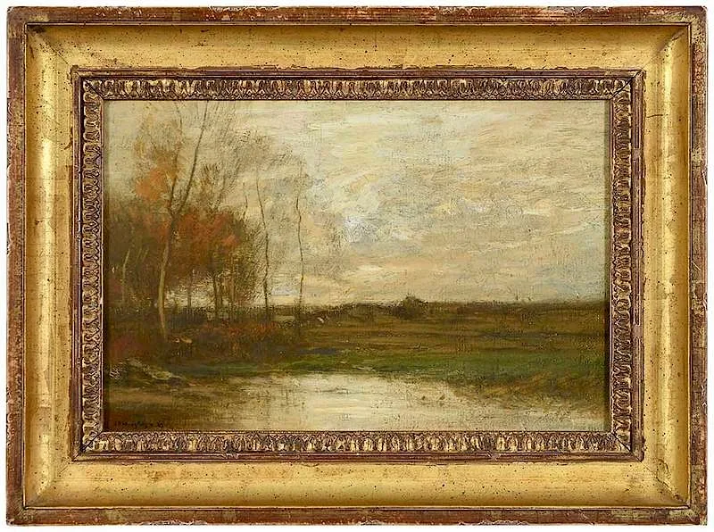 The Pond by John Francis Murphy, 1907, oil on canvas, sold May 2019