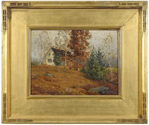 Gustave Wiegand, Autumn, oil on canvas