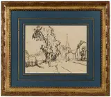 William Samuel Horton, Village Scene with Church