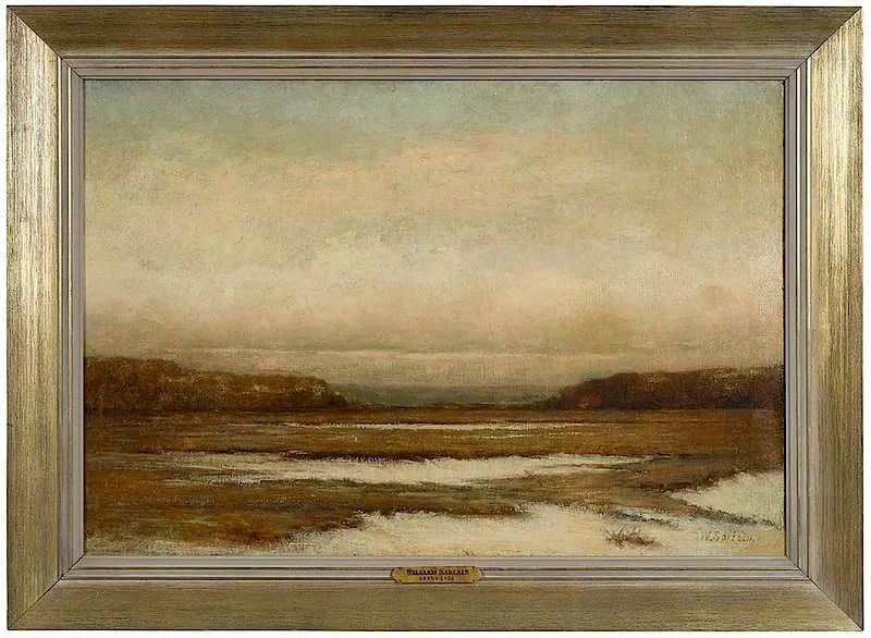Tonalist Landscape by William Sartain, oil on canvas, sold May 2019