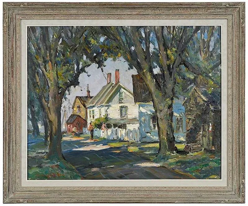 Summer Afternoon by C. Curry Bohm, oil on canvas, sold May 2019