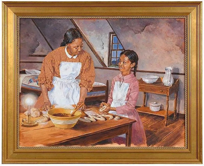Dahl Taylor, Addy Learns to Cook, c. 1998, acrylic on pencil