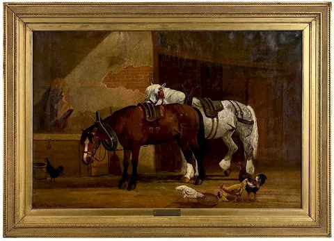 Nicholas Winfield Scott Leighton, And a Time To Rest, oil on canvas