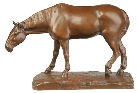 Ludwig Vordermayer, The Warrior's Horse, patinated bronze