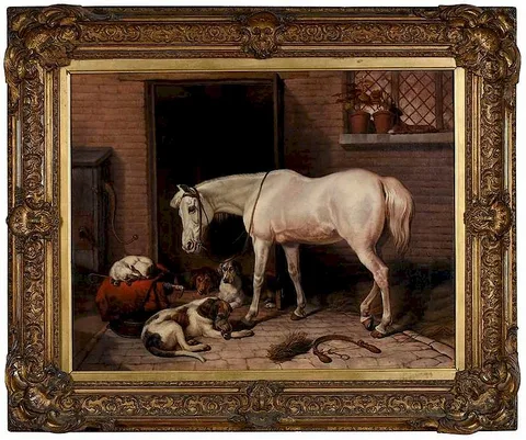 Edwin Henry Landseer, Scarbro, An Old Cover Hack, oil on canvas