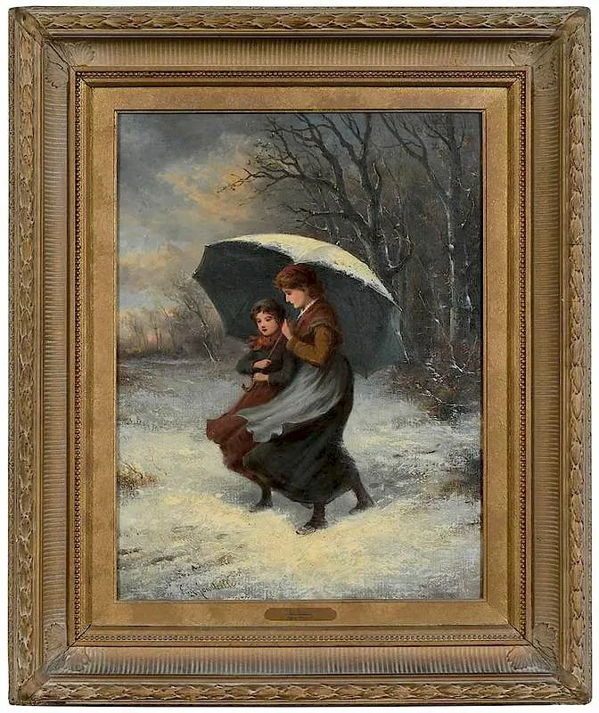 EugÌ¬ne Courteille, La Boheme, oil on canvas