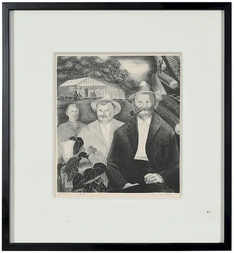 Carroll Cloar, Portrait of My Father, lithograph