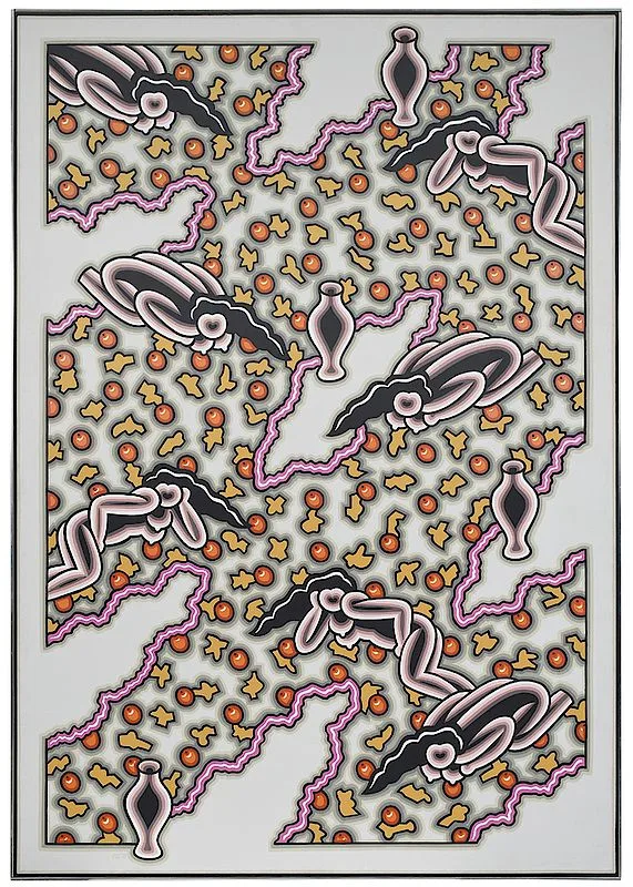 Arcady #5 by Robert Gordy, 1971, acrylic on canvas, sold May 2019