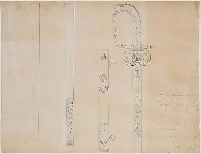 Thomas Fletcher, Silversmith, 1837, ink on paper