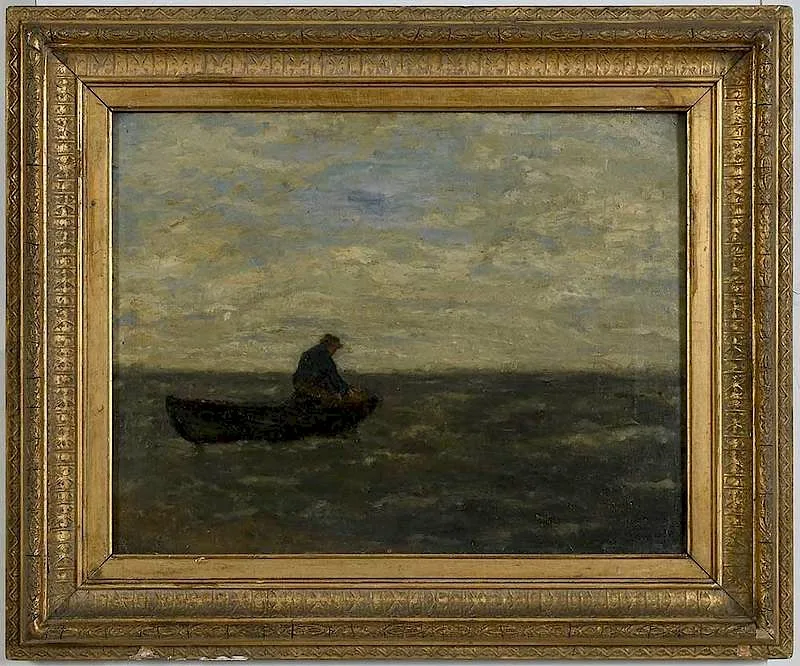 Rose Magnus, Fishing Solo, oil on canvas