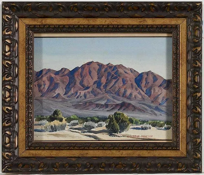 Royden Martin, California Scene, watercolor