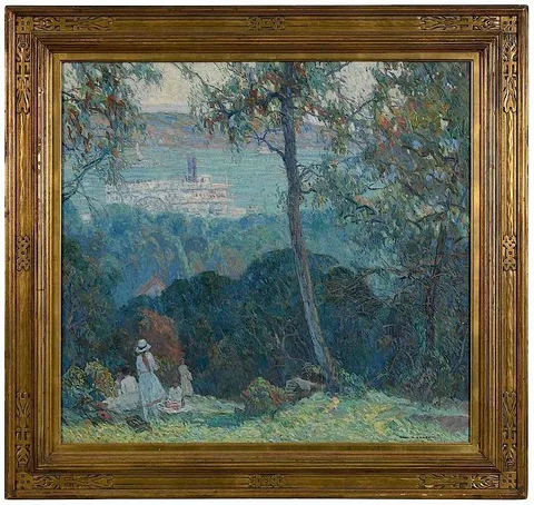Carl Rudolph Krafft, The Passing Boat, 1922, oil on canvas