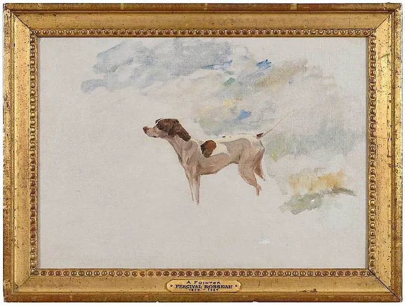 Percival Leonard Rosseau, A Pointer, oil on board