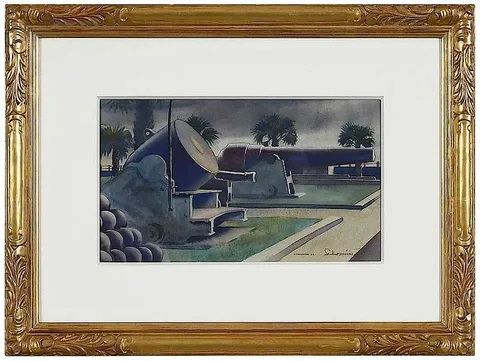 Sándor Bernáth, The Battery, Charleston, 1937, watercolor on paper