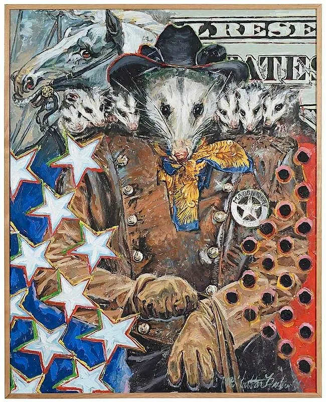 Tarleton Blackwell, Hog Series CLXII: U.S. Marshall III, 1996, oil on canvas