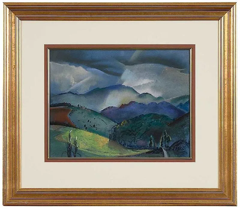 Will Henry Stevens, Mountain Landscape, pastel on paper