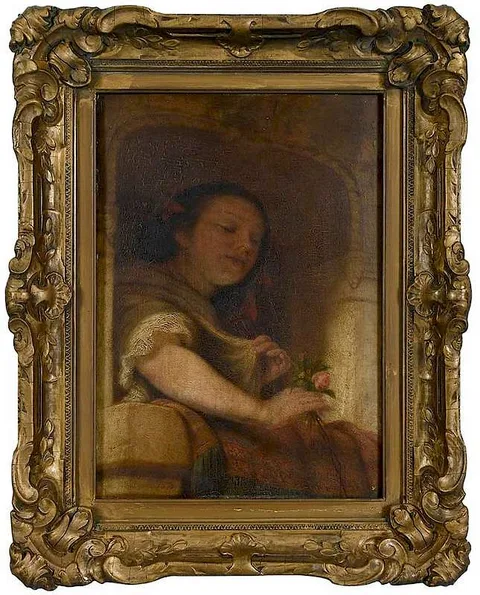 Robert Walter Weir, On the Balcony, oil on panel