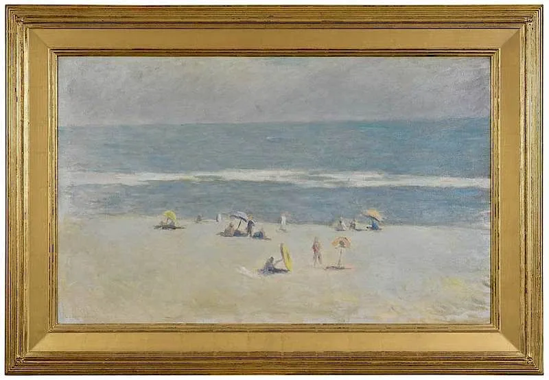 Edmund Graecen, At the Beach, East Hampton, Long Island, oil on canvas