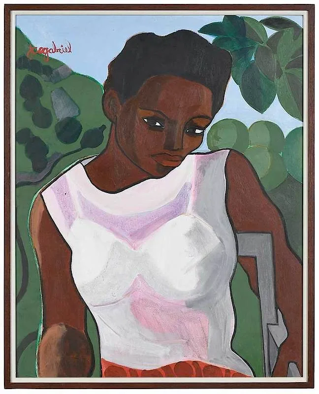 Jacques Gabriel, Portrait of Woman, oil on fiberboard