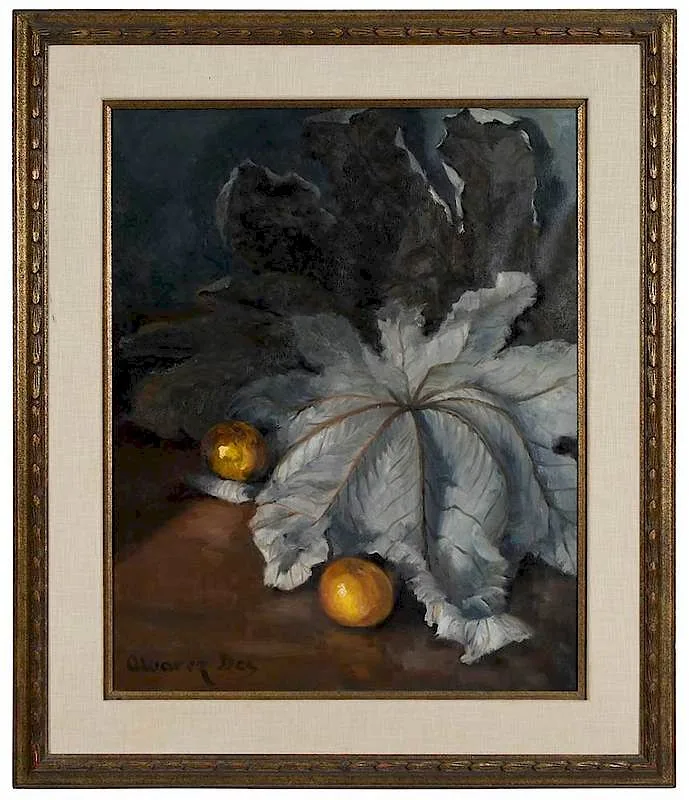 Federico Alvarez Des, Two Oranges, oil on canvas