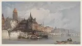 William Callow, The Rententurm, Looking Towards the Old Bridge on the Main, Frankfurt