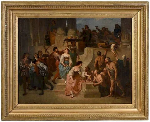 Augustin Feyen-Perrin, La Grande Fête, oil on canvas
