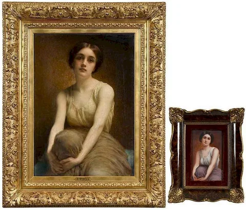 Etienne Adolph Piot, Portrait of a Beauty, oil on canvas