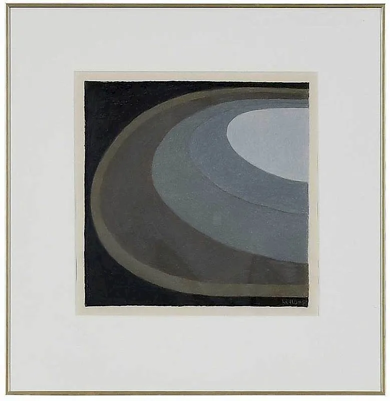 Margo Hoff, Untitled, abstract composition, signed lower right "M. Hoff",oil pastel on paper