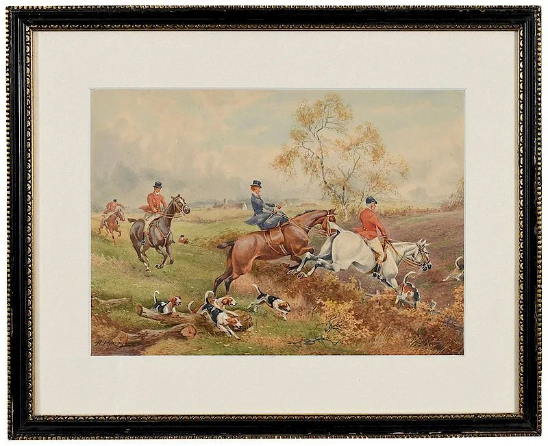 Henry Murray, Full Cry No.2, watercolor and gouache on paper