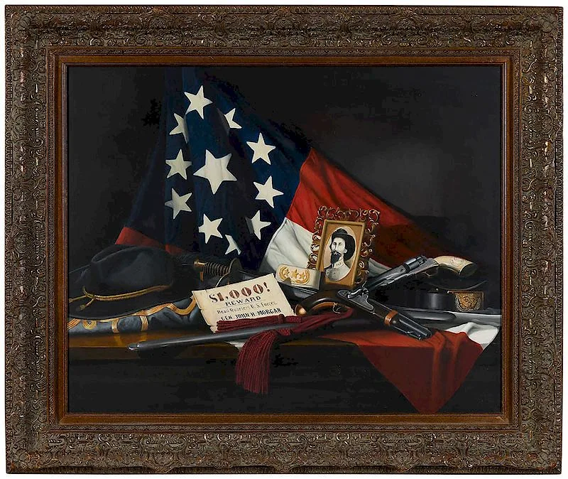 Philip Phifer, Brothers of the South, Flags and Guns, 1995, oil on board