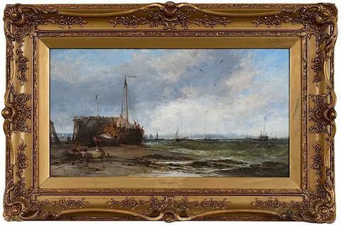 James Webb, At Portmadoc, North Wales, 1876, oil on panel