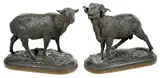 Isidore Bonheur, A pair of sculptures: Ram