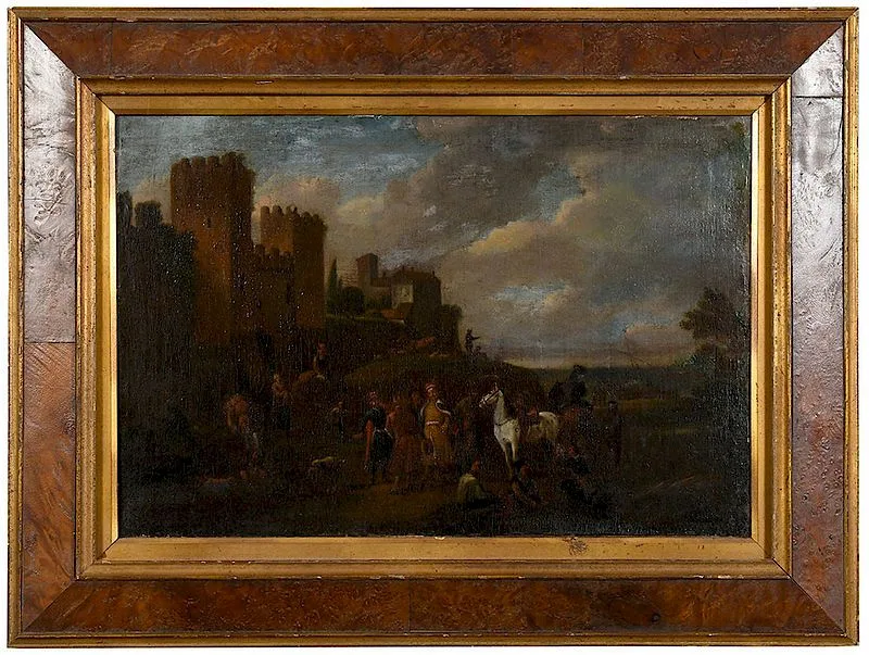King Visiting Subjects by Philips Wouwerman, oil on canvas, sold Jan 2019