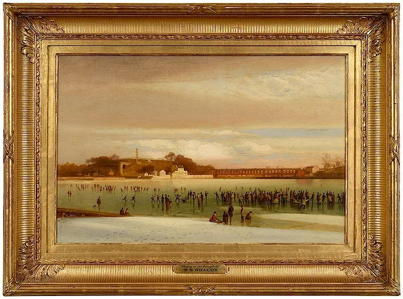 William H. Willcox, Skating on the Schuylkill, 1875, oil on canvas