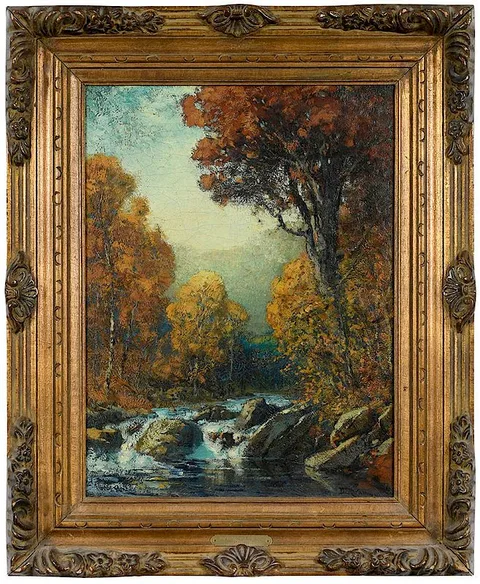 Franklin DeHaven, Autumn Landscape, oil on canvas