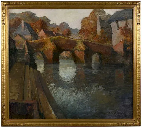 George Ames Aldrich, Venetian Bridge, oil on canvas