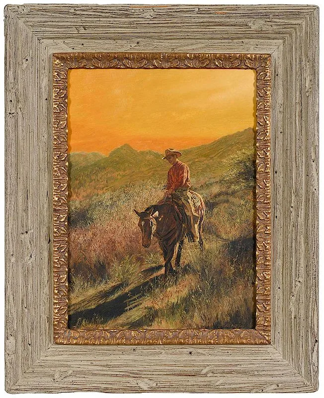 Joel Phillips, Sunset Trail, oil on wood panel