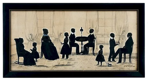 A Family Group by Samuel Metford, pencil and ink on cream wove paper, sold Jan 2019