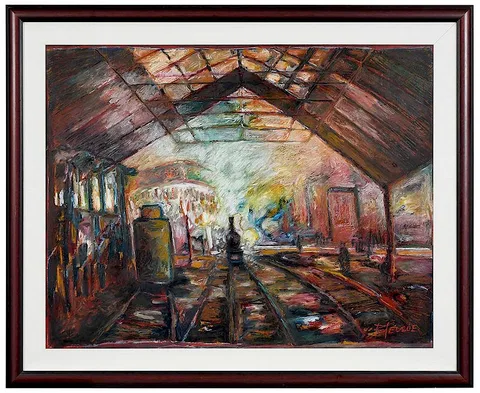 William Baxter "Bill" Bledsoe, Untitled, Steam Dream, after a work by Monet, signed lower right "Bledsoe", acrylic and oil on paper