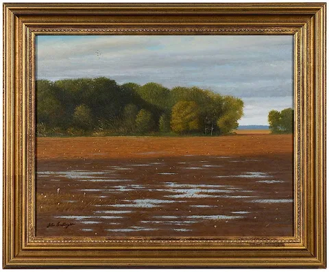 John L. Boatwright, October Cotton, oil on canvas