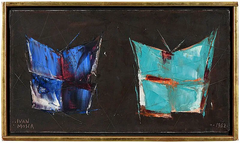 Ivan Mosca, [Farfalle Esotiche], 1962, oil on canvas