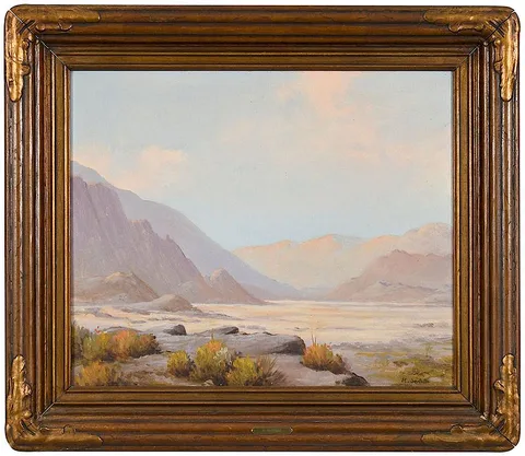 Herbert Sartelle, Desert Scene, oil on canvas