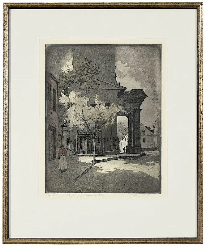 Caroline van Hook Bean, St. Philips, Charleston, S.C., etching and aquatint