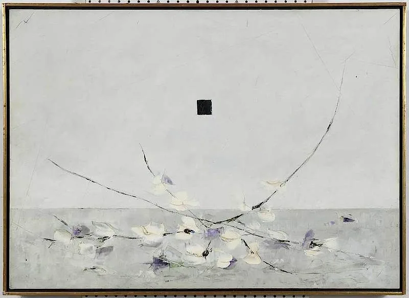 Still Life with Square by Ivan Mosca, 1963, oil on canvas, sold Jan 2019
