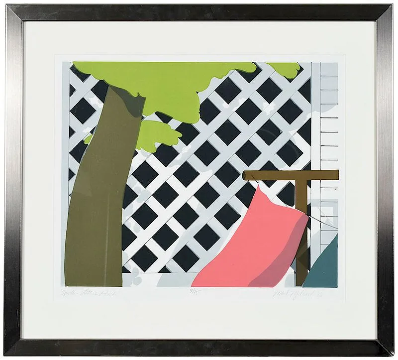 Maud Gatewood, Spots - Lattice Porch, 1980, color lithograph