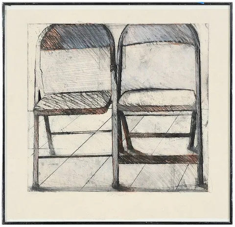Paul Harcharik, Chair Series, No. 30 I, September 1979, mixed media on paper