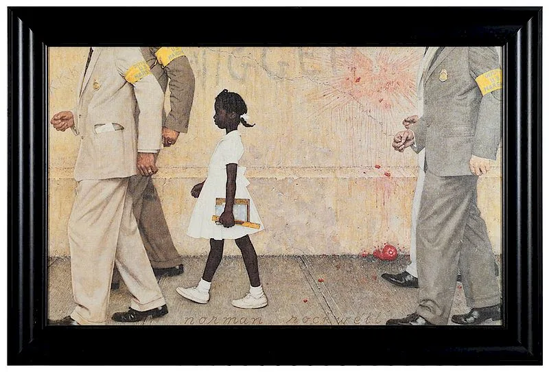 The Problem We All Live With by Norman Rockwell, giclee print on canvas, sold Dec 2018