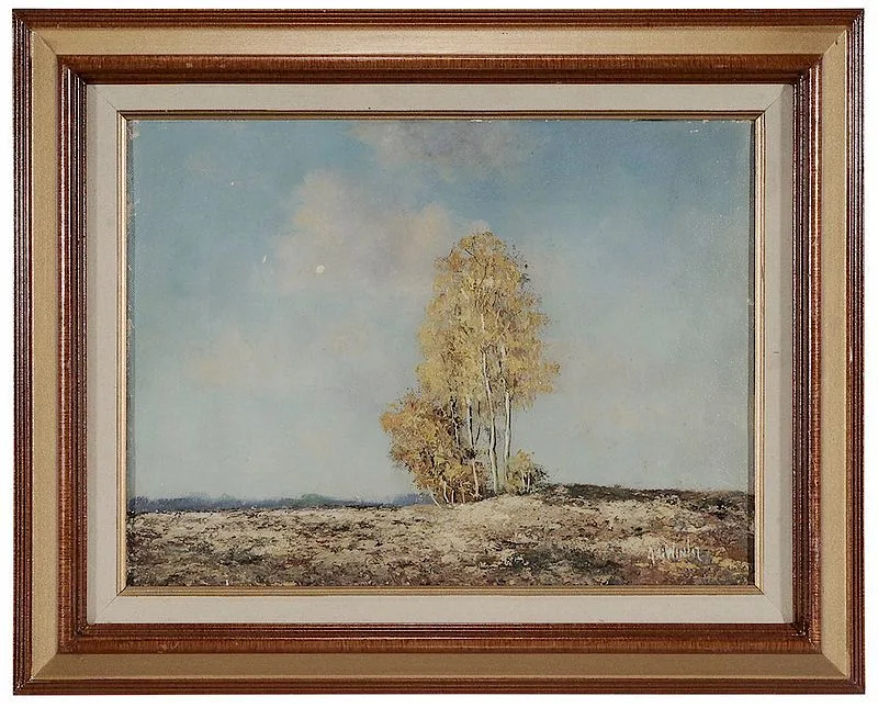 Birch Tree Stand by Alexander Charles Winter, oil on canvas, offered Dec 2018